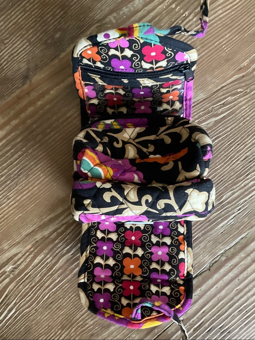 Vera Bradley quilted cosmetic